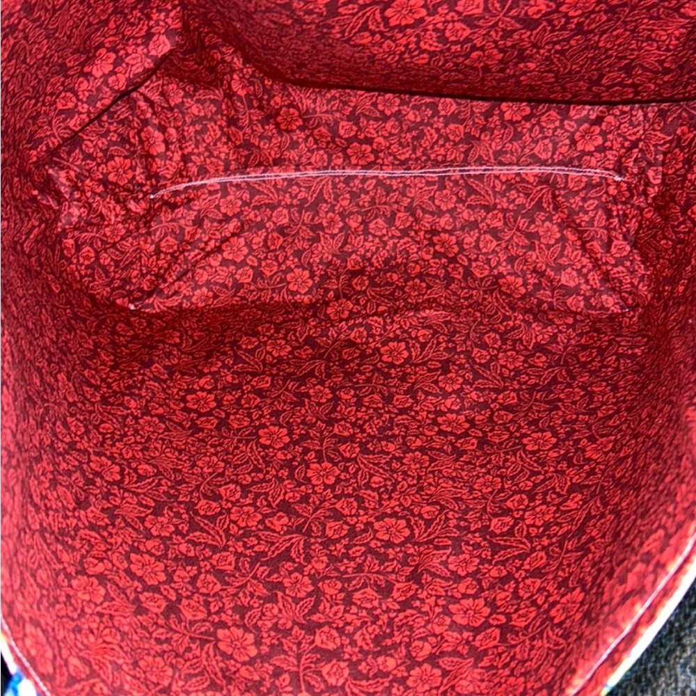 Handmade Colorful Floral Fabric Cotton Tote Bag All Purpose Carry Shoulder Purse - Picture 10 of 14